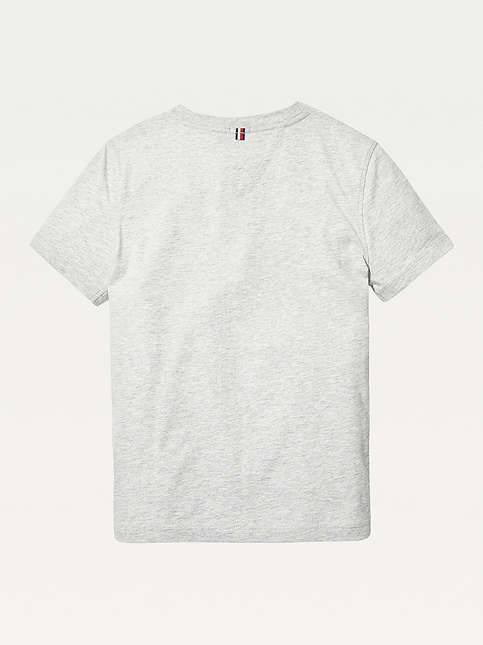 Tommy Hilfiger Organic Bomull V-Neck T-skjorte Gutt Grå | RHTOZW-483