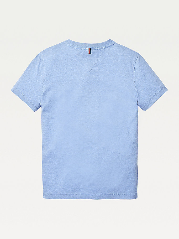 Tommy Hilfiger Organic Bomull V-Neck T-skjorte Gutt Blå | YLVJSI-072