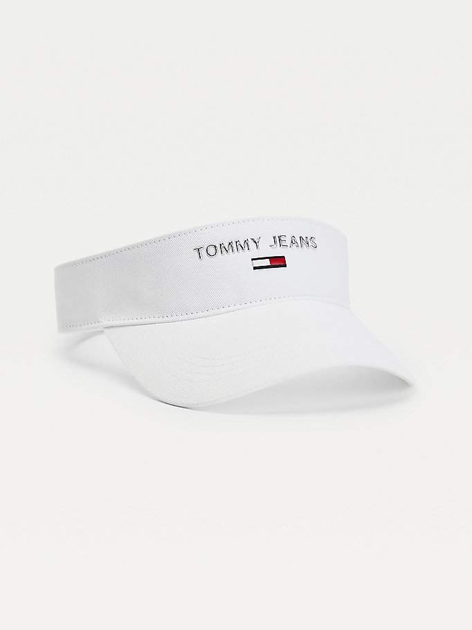 Tommy Hilfiger Organic Bomull Visor Hatt Dame Hvite | ULKIFJ-136