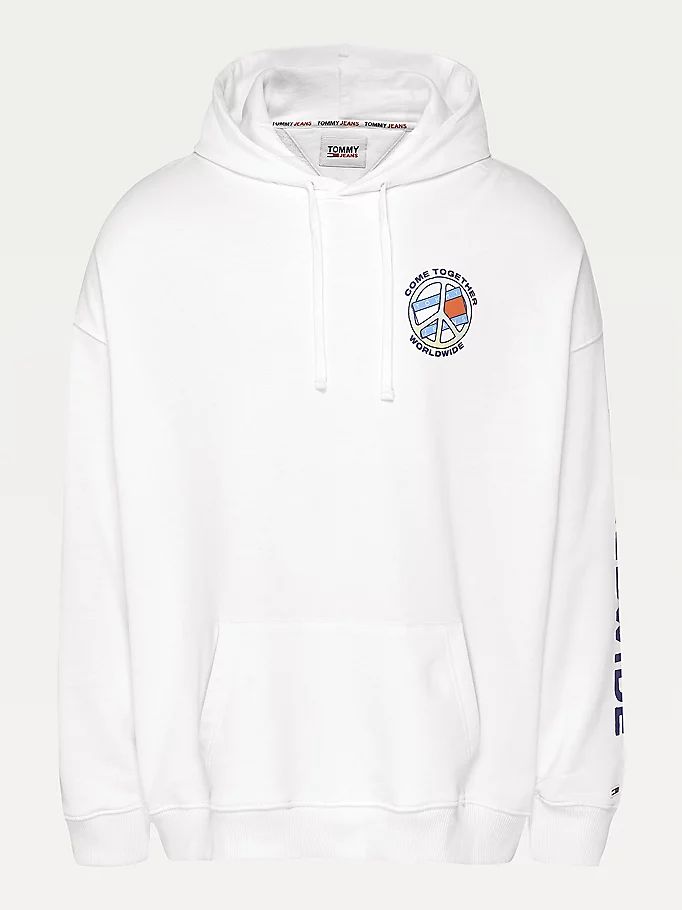 Tommy Hilfiger Peace Logo Hettegensere Herre Hvite | EWNHBQ-573