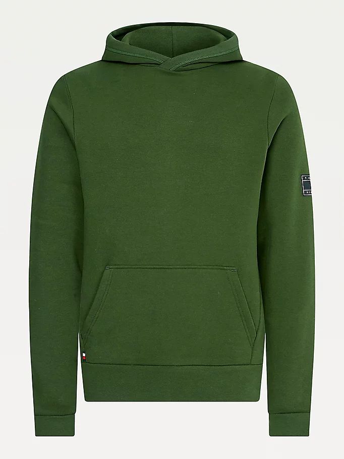 Tommy Hilfiger Peached Fleece Hettegensere Herre Grønn | UXYJET-865