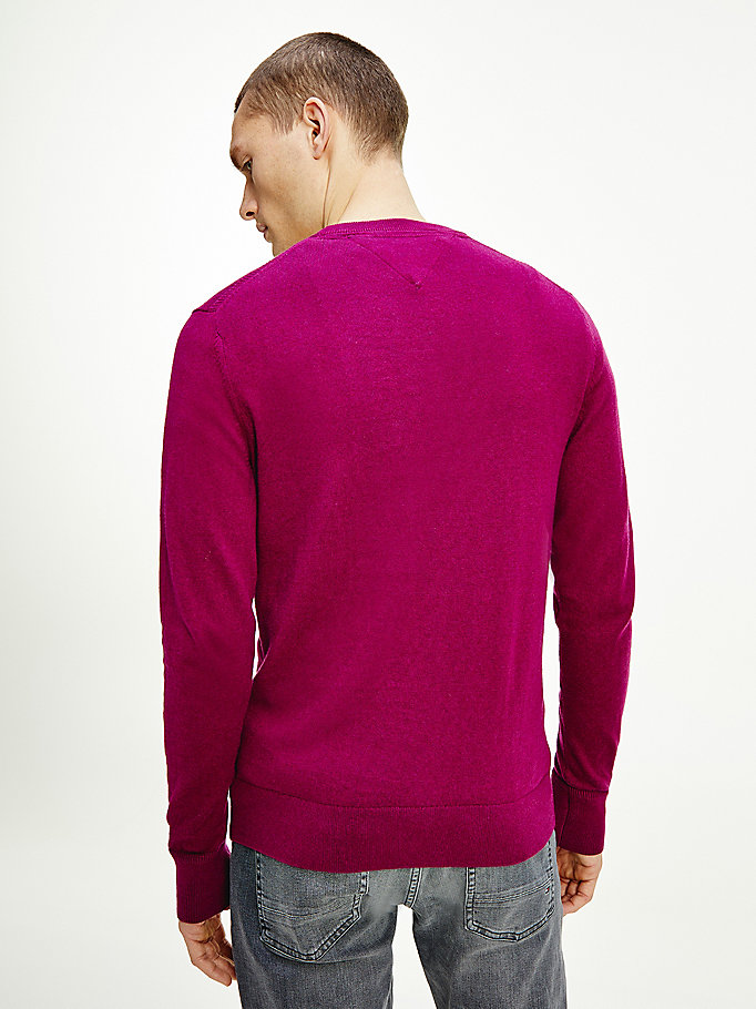 Tommy Hilfiger Pima Bomull Cashmere Gensere Herre Rosa | LINKCB-593