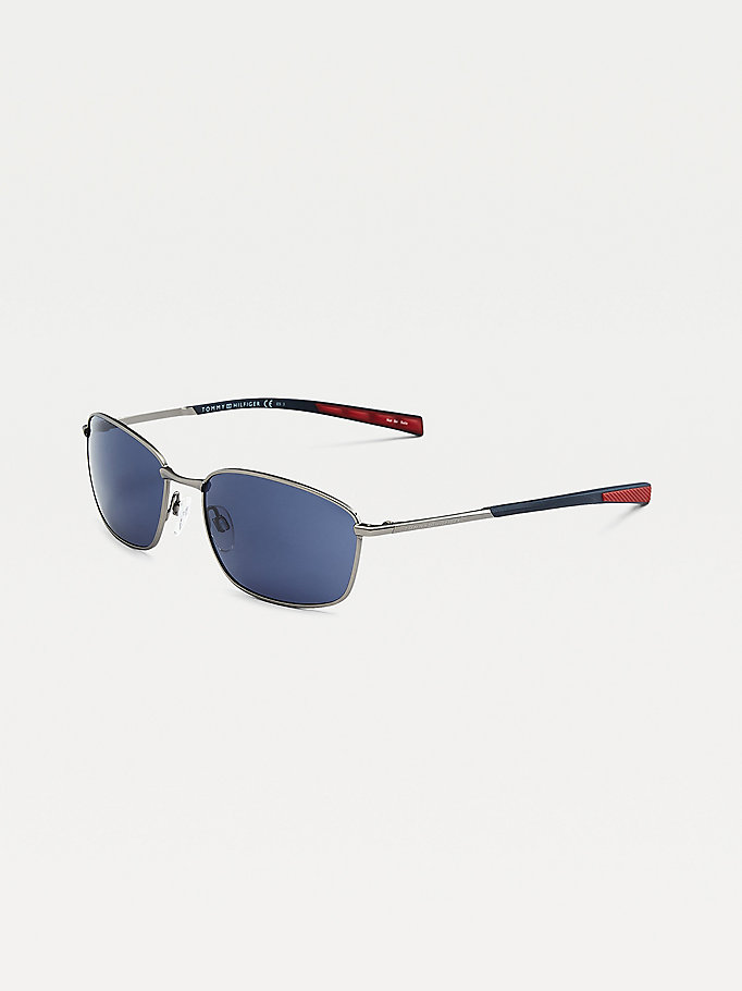 Tommy Hilfiger Pique Rectangular Solbriller Herre Blå | PYTGIF-275