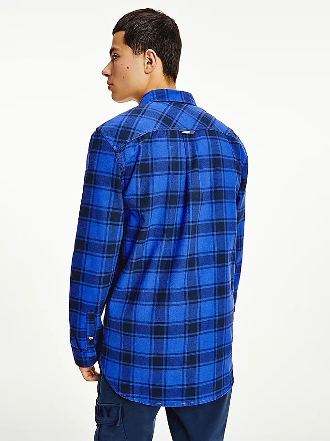 Tommy Hilfiger Plaid Check Flannel Skjorte Herre Lilla | SPOHNX-973