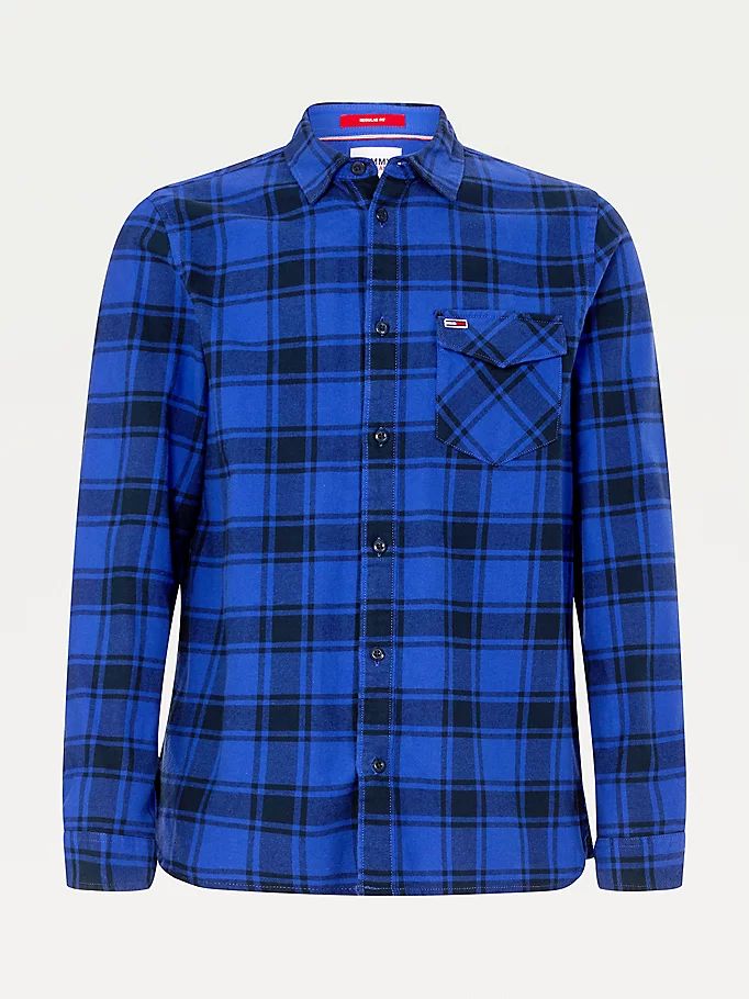 Tommy Hilfiger Plaid Check Flannel Skjorte Herre Lilla | SPOHNX-973