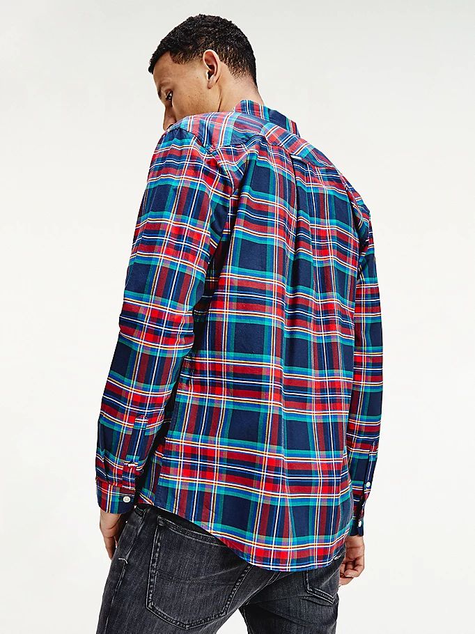 Tommy Hilfiger Plaid Check Organic Bomull Skjorte Herre Rød | POUYEW-934