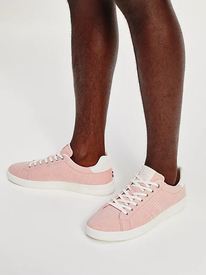 Tommy Hilfiger Plant Dyed Flag Cupsole Joggesko Herre Rosa | PEVDAQ-619