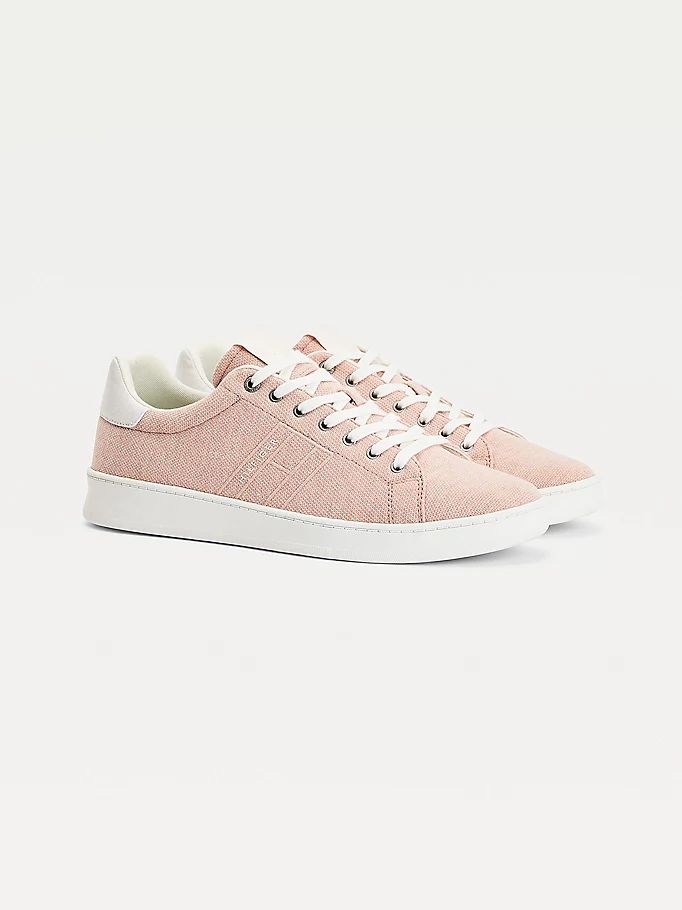 Tommy Hilfiger Plant Dyed Flag Cupsole Joggesko Herre Rosa | PEVDAQ-619