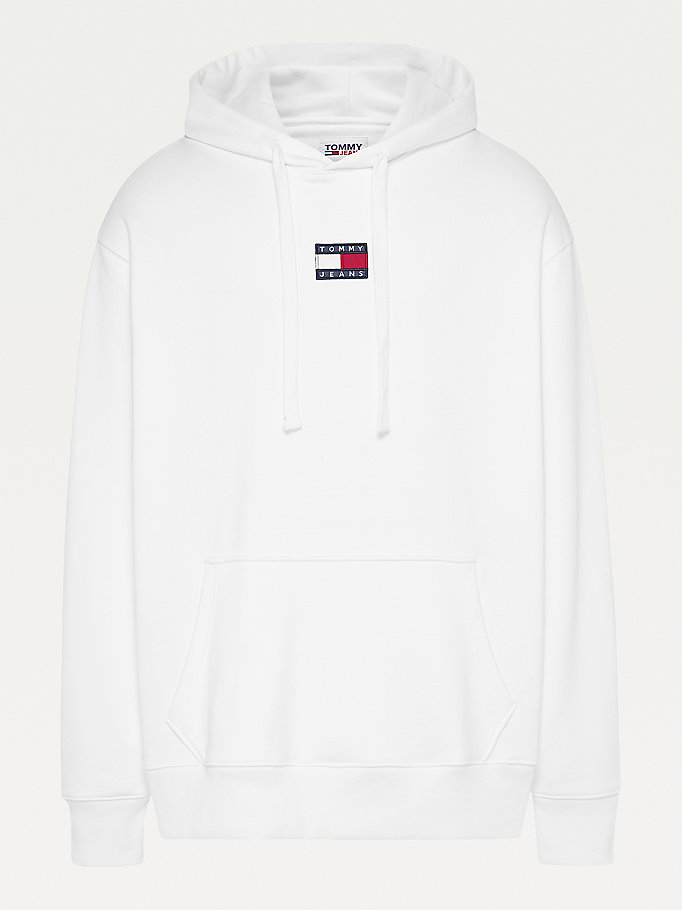 Tommy Hilfiger Plus Badge Organic Bomull Hettegensere Herre Hvite | EPWGDK-965