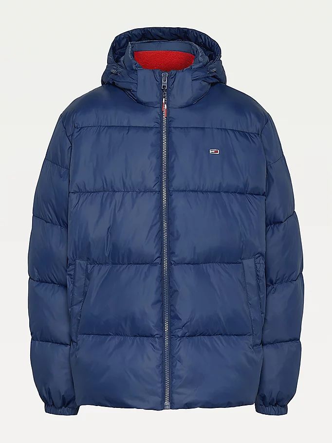 Tommy Hilfiger Plus Flag Puffer Jakke Herre Blå | KFWZRN-784