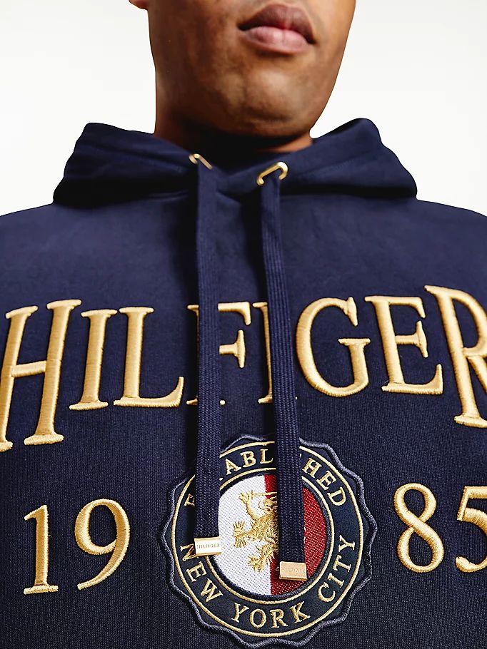 Tommy Hilfiger Plus Icons Logo Embroidery Relaxed Fit Hettegensere Herre Blå | OPARZQ-609