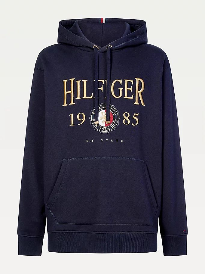 Tommy Hilfiger Plus Icons Logo Embroidery Relaxed Fit Hettegensere Herre Blå | OPARZQ-609