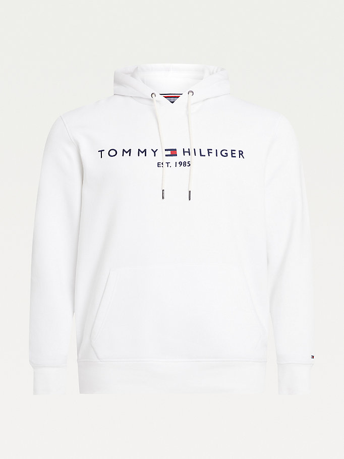 Tommy Hilfiger Plus Logo Flex Fleece Hettegensere Herre Hvite | MFPCXZ-591