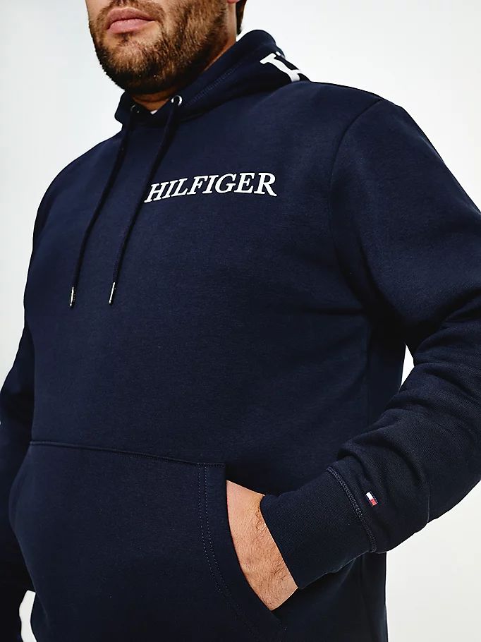 Tommy Hilfiger Plus Logo Hood Hettegensere Herre Blå | VHBURN-637