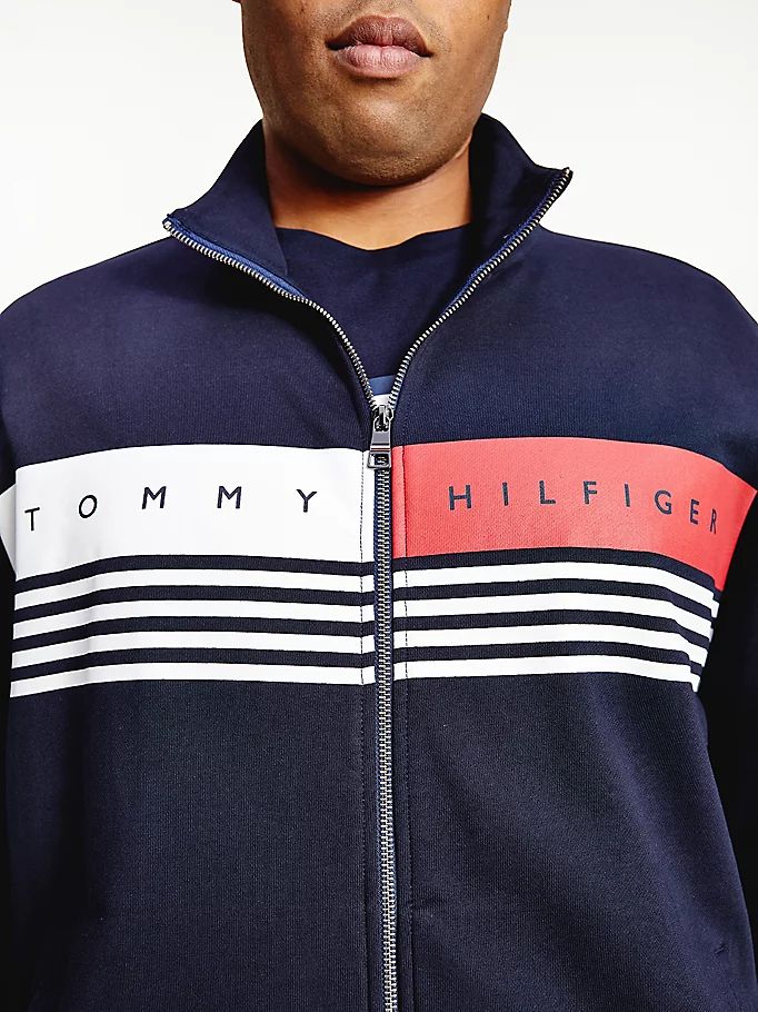 Tommy Hilfiger Plus Organic Bomull Zip-Thru Hettegensere Herre Blå | PLGNUC-038