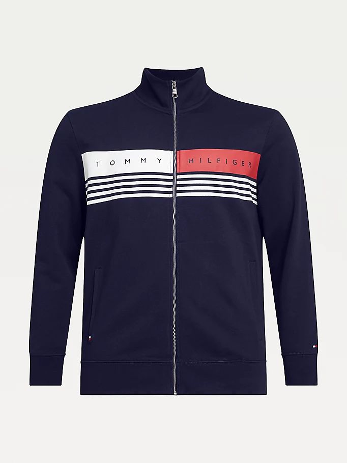 Tommy Hilfiger Plus Organic Bomull Zip-Thru Hettegensere Herre Blå | PLGNUC-038