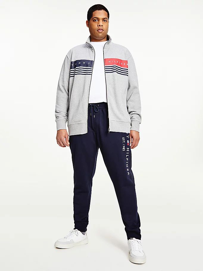 Tommy Hilfiger Plus Organic Bomull Zip-Thru Hettegensere Herre Grå | SDRLCB-936