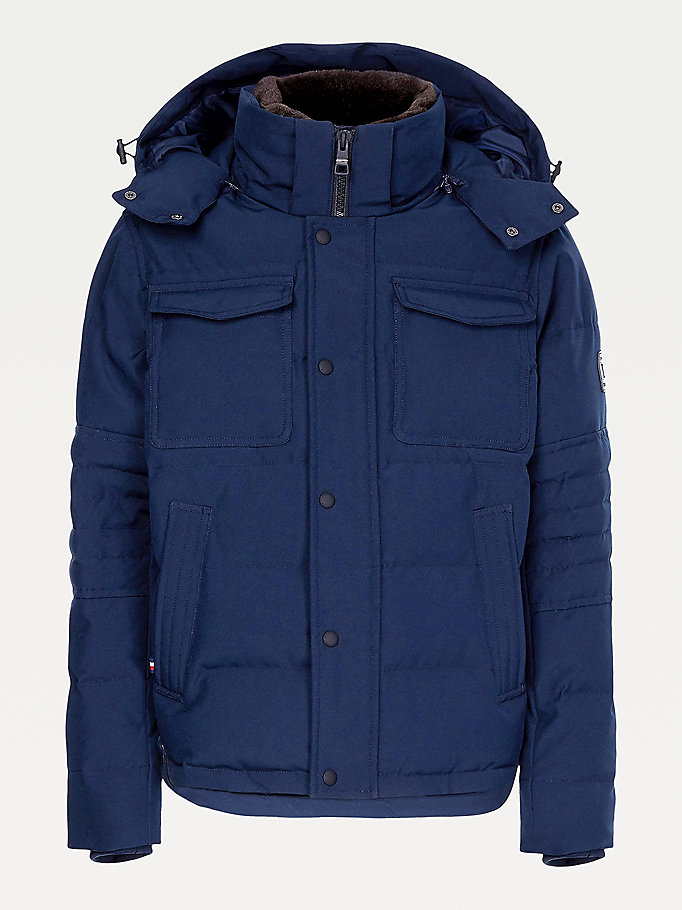 Tommy Hilfiger Plus Rockie Filled Utility Bomber Jakke Herre Blå | IWFGUY-658