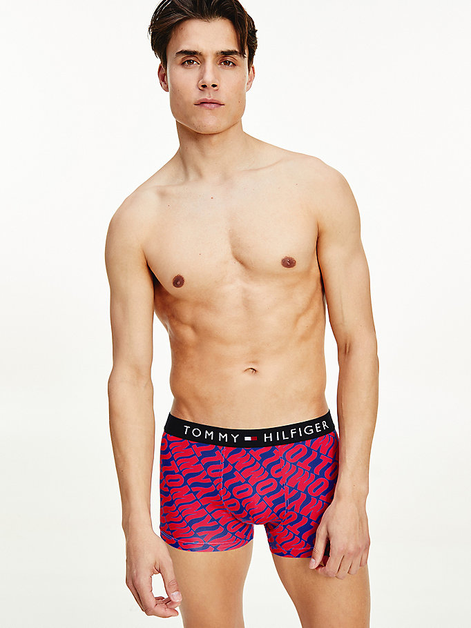 Tommy Hilfiger Print Trunks Undertøy Herre Gull | LROGPM-342