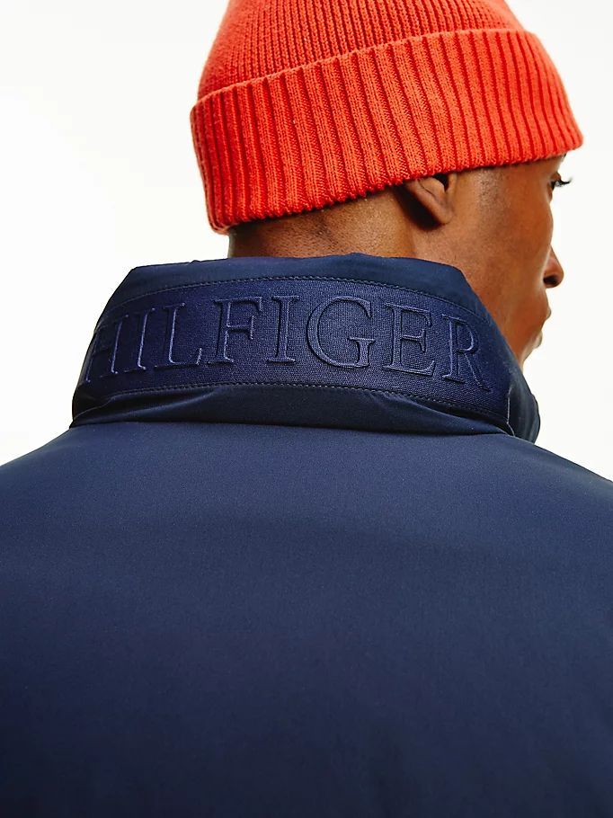 Tommy Hilfiger Puffer Stand-Up Collar Down Jakke Herre Blå | MPEIAU-561