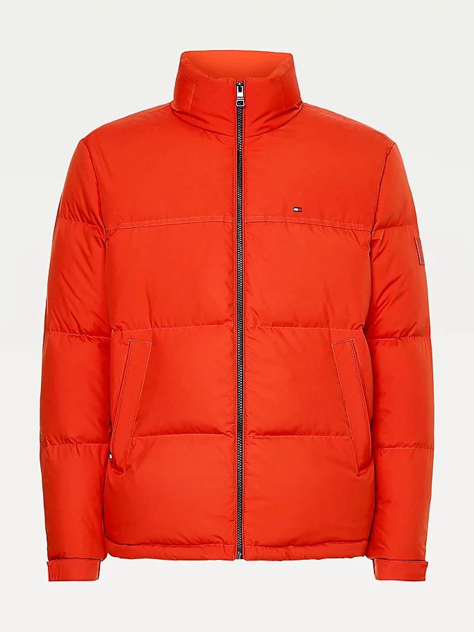 Tommy Hilfiger Puffer Stand-Up Collar Down Jakke Herre Oransje | RBMHZJ-162