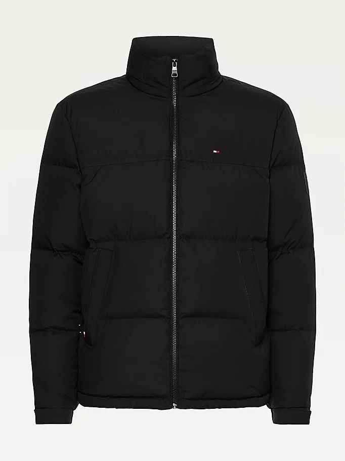 Tommy Hilfiger Puffer Stand-Up Collar Down Jakke Herre Svarte | VKSCZD-601