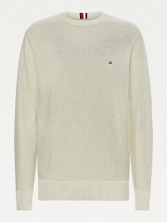 Tommy Hilfiger Pure Organic Bomull Textured Gensere Herre Khaki | VXKITH-834