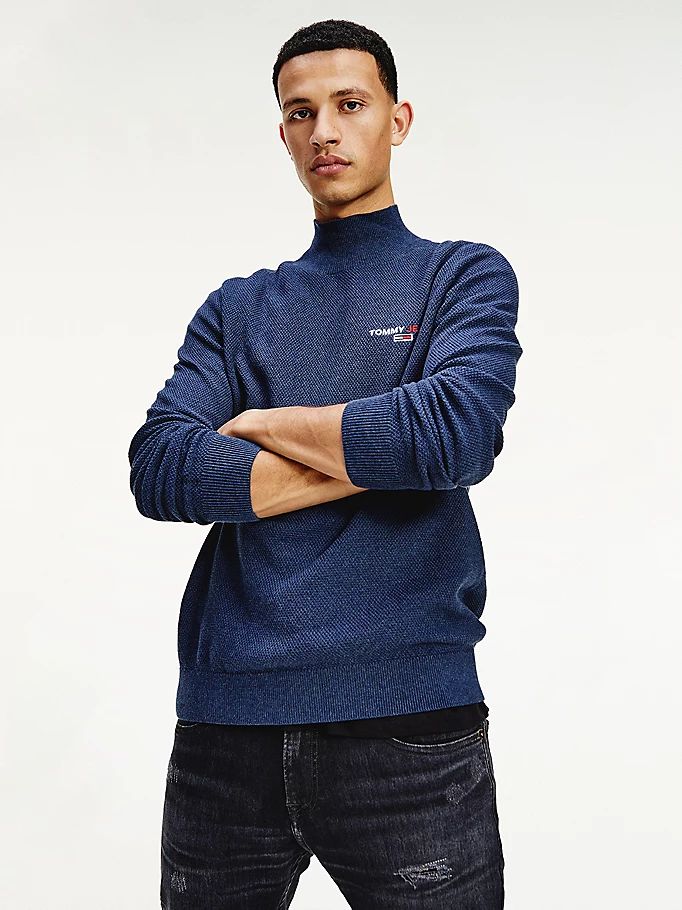 Tommy Hilfiger Pure Organic Bomull Turtle Neck Gensere Herre Blå | SKCGLO-401