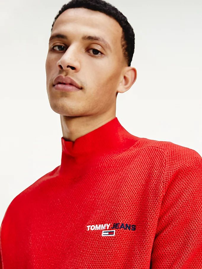 Tommy Hilfiger Pure Organic Bomull Turtle Neck Gensere Herre Rød | TZALHN-903