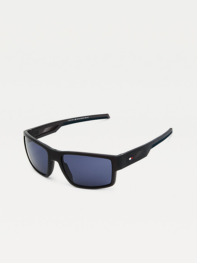 Tommy Hilfiger Rectangular Pique Solbriller Herre Grå | KNEJWT-629