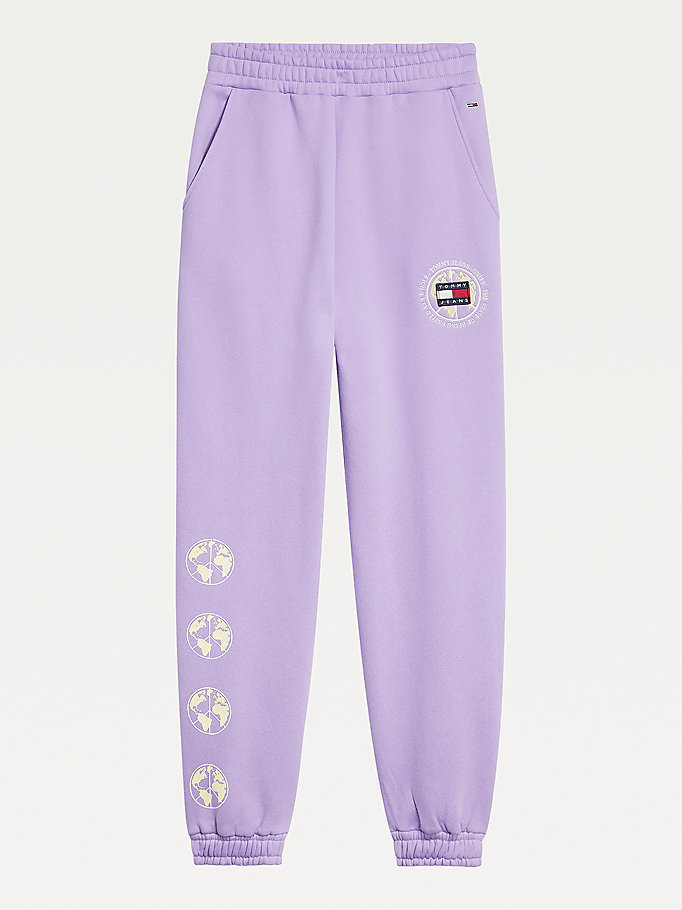 Tommy Hilfiger Recycled Logo Joggers Dame Lilla | USNAIF-352