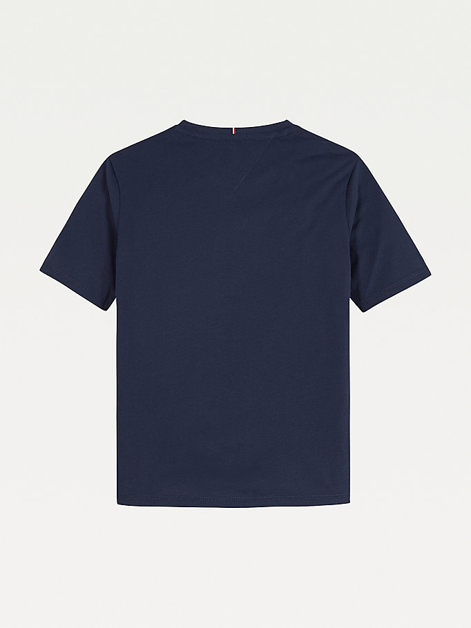 Tommy Hilfiger Reflective Logo T-skjorte Jente Blå | PRXZEK-946