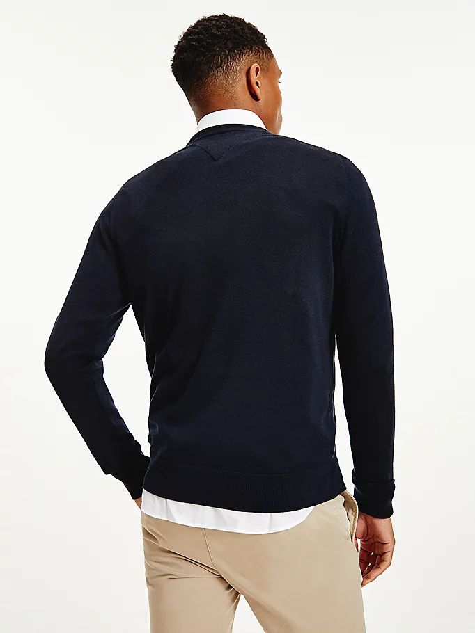 Tommy Hilfiger Regular Fit Crew Neck Gensere Herre Blå | KSOXID-305