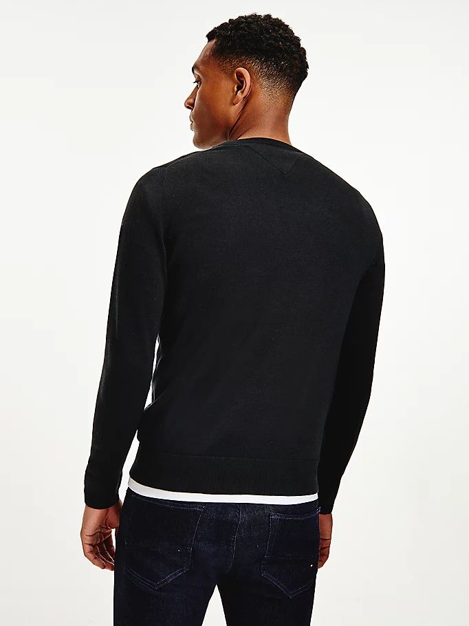 Tommy Hilfiger Regular Fit Crew Neck Gensere Herre Svarte | VXMYEU-381