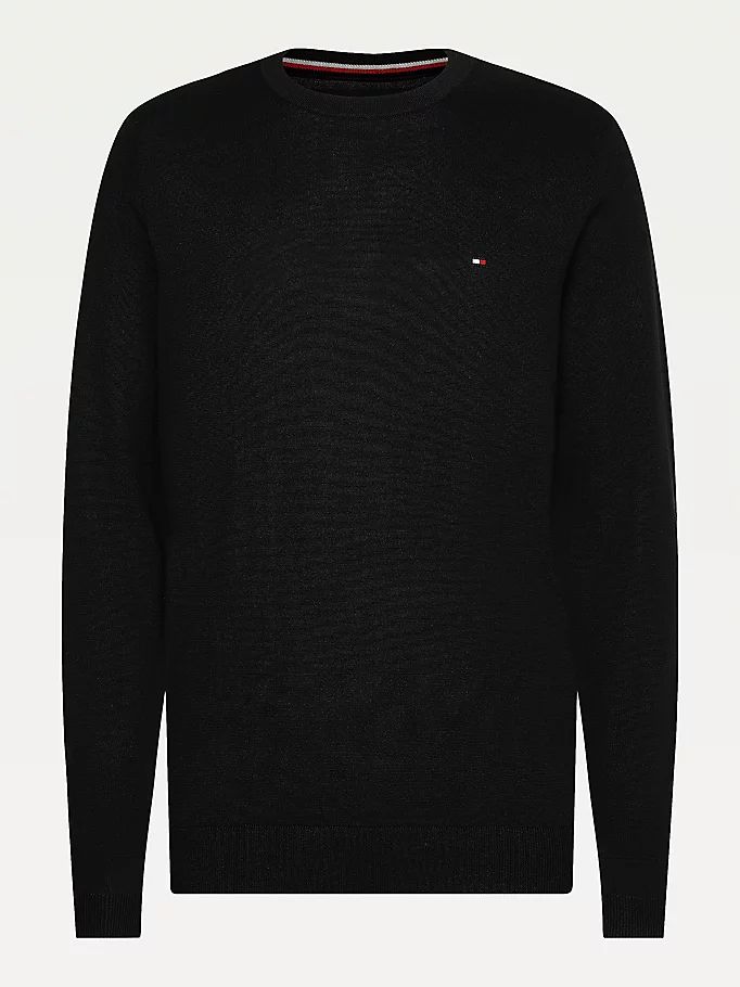 Tommy Hilfiger Regular Fit Crew Neck Gensere Herre Svarte | VXMYEU-381