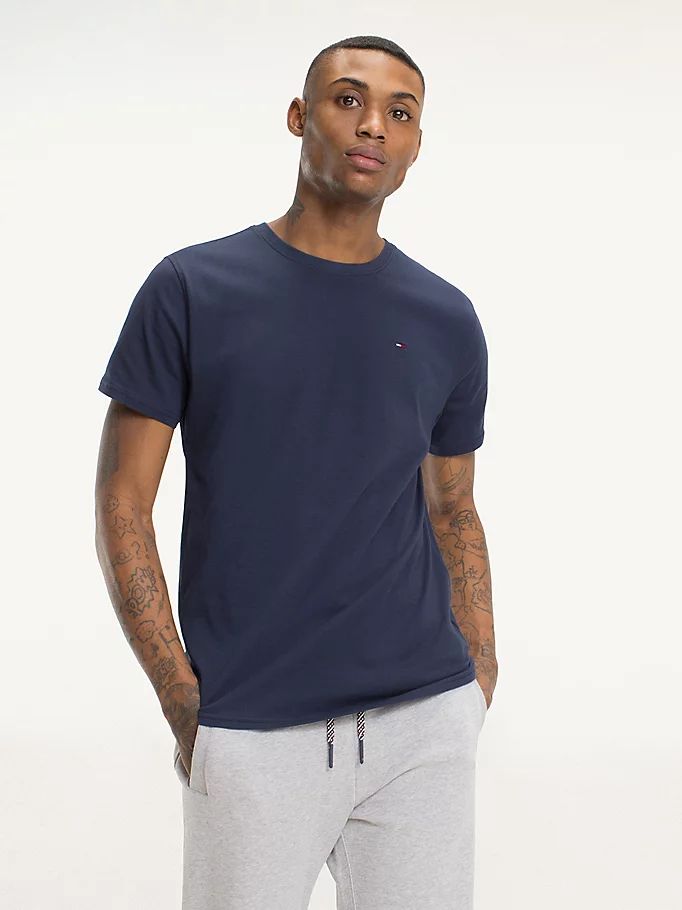 Tommy Hilfiger Regular Fit Crew T-skjorte Herre Blå | MSTLQW-597