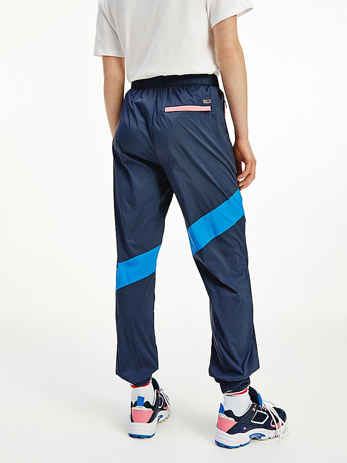 Tommy Hilfiger Relaxed Fit Colour-Blocked Joggers Dame Blå | NTSCHZ-178