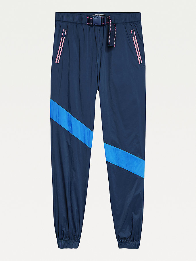 Tommy Hilfiger Relaxed Fit Colour-Blocked Joggers Dame Blå | NTSCHZ-178