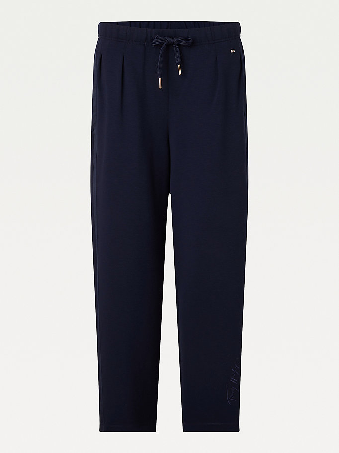 Tommy Hilfiger Relaxed Fit Joggers Dame Blå | VGKMEO-613