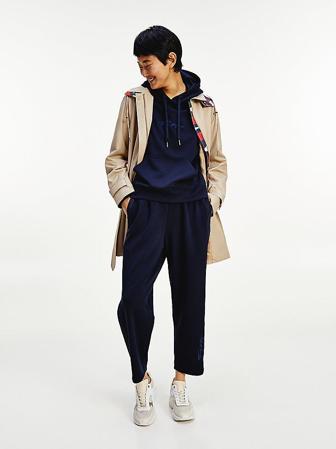 Tommy Hilfiger Relaxed Fit Joggers Dame Blå | VGKMEO-613