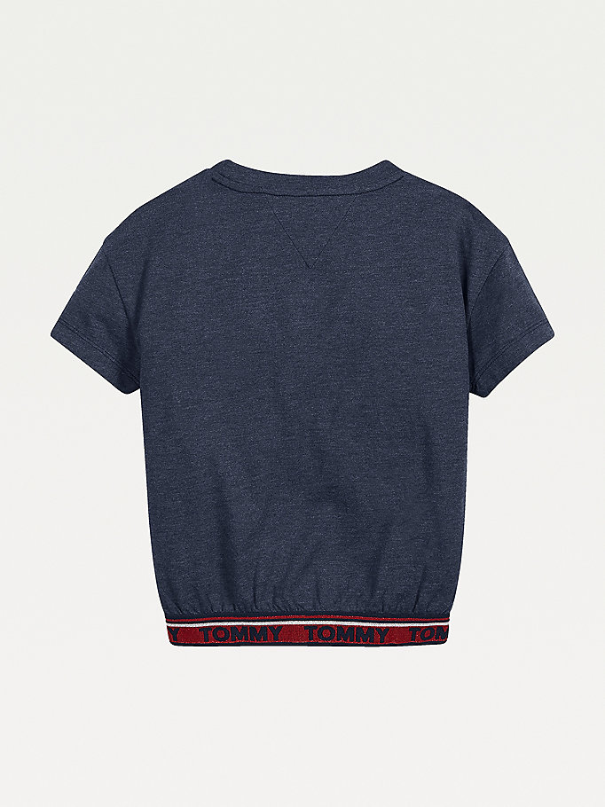 Tommy Hilfiger Repeat Logo T-skjorte Jente Blå | TGQNLV-487