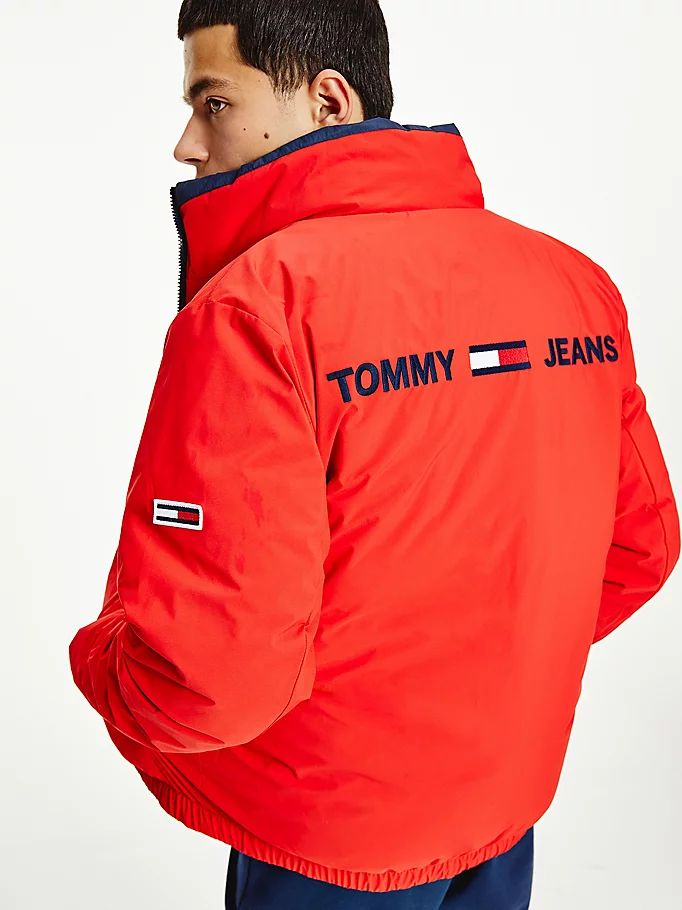 Tommy Hilfiger Reversible Recycled Puffer Jakke Herre Blå | NISTPV-960