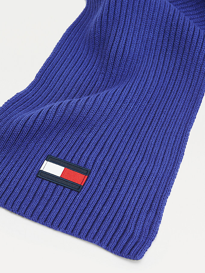 Tommy Hilfiger Rib-Knit Skjerf Gutt Lilla | ZBVXTN-581