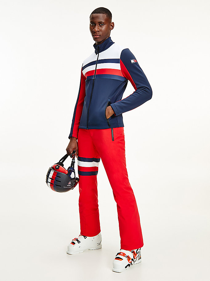 Tommy Hilfiger Rossignol Colour-Blocked Zip-Thru Jakke Herre Blå | AEJMFD-493