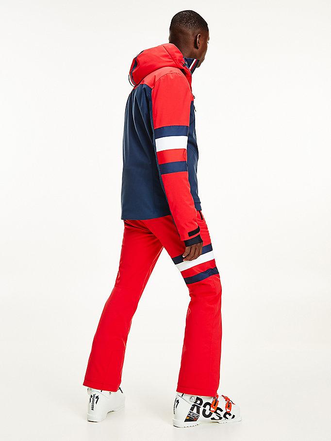 Tommy Hilfiger Rossignol Colour-Blocked Ski Jakke Herre Rød | KBWNLX-650