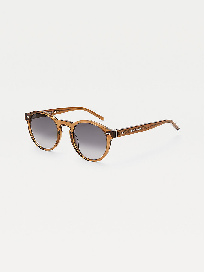 Tommy Hilfiger Round Frame Solbriller Herre Brune | ZAVDHM-104