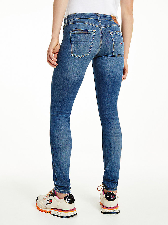 Tommy Hilfiger Scarlett Low Rise Skinny Jeans Dame Blå | BJGXKL-078