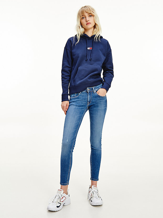 Tommy Hilfiger Scarlett Low Rise Skinny Jeans Dame Blå | DWQTAE-256