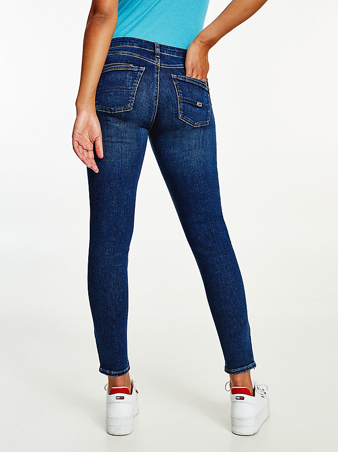 Tommy Hilfiger Scarlett Low Rise Skinny Jeans Dame Blå | KGFOXM-108