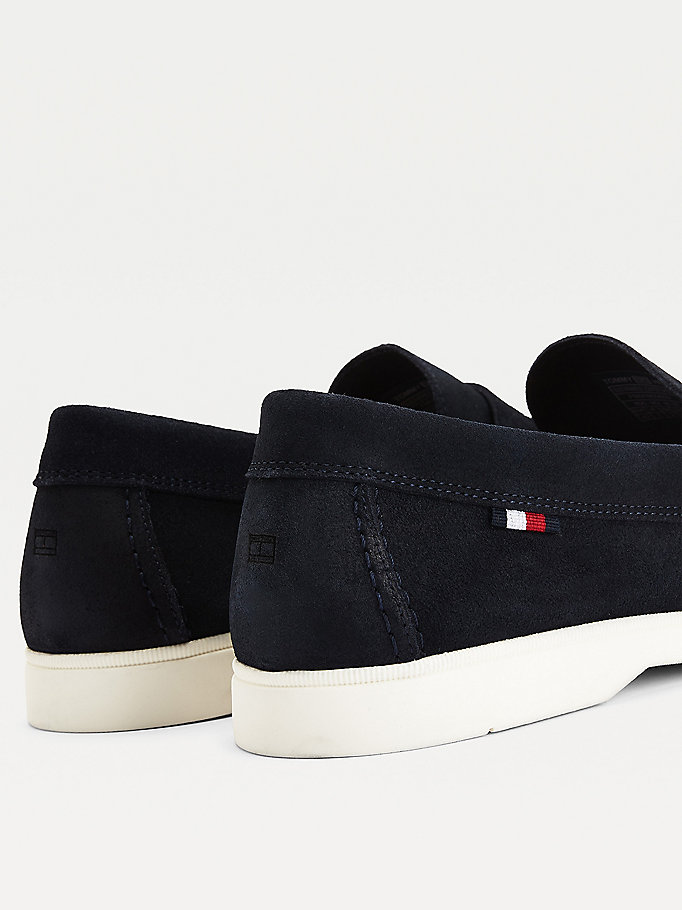 Tommy Hilfiger Semsket Skinn Biodegradable Loafers Herre Blå | MJZHIR-260